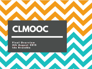 CLMOOC_Overview_image - Presentation image in Canva about CLMOOC final overview