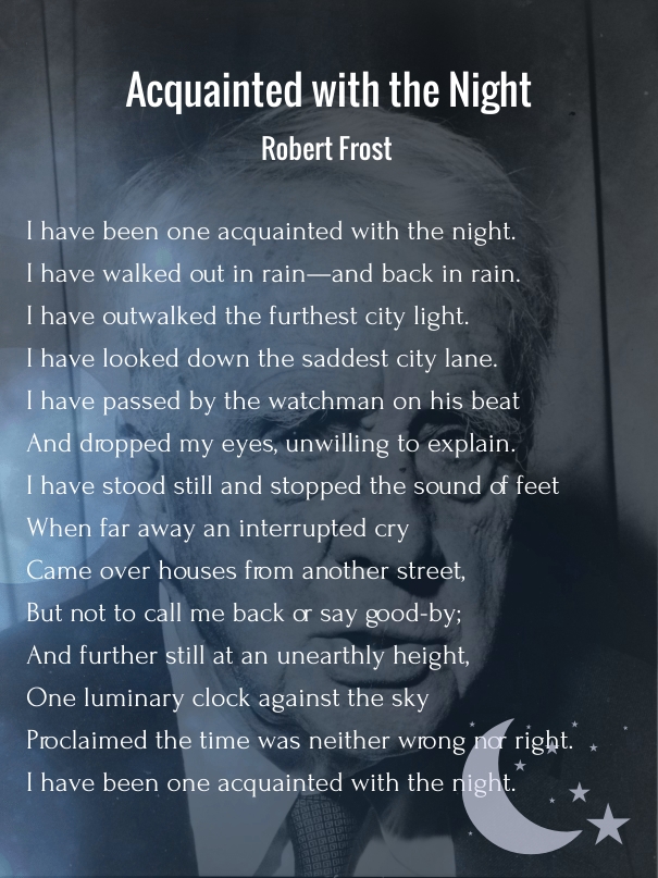 acquainted with the night robert frost pdf